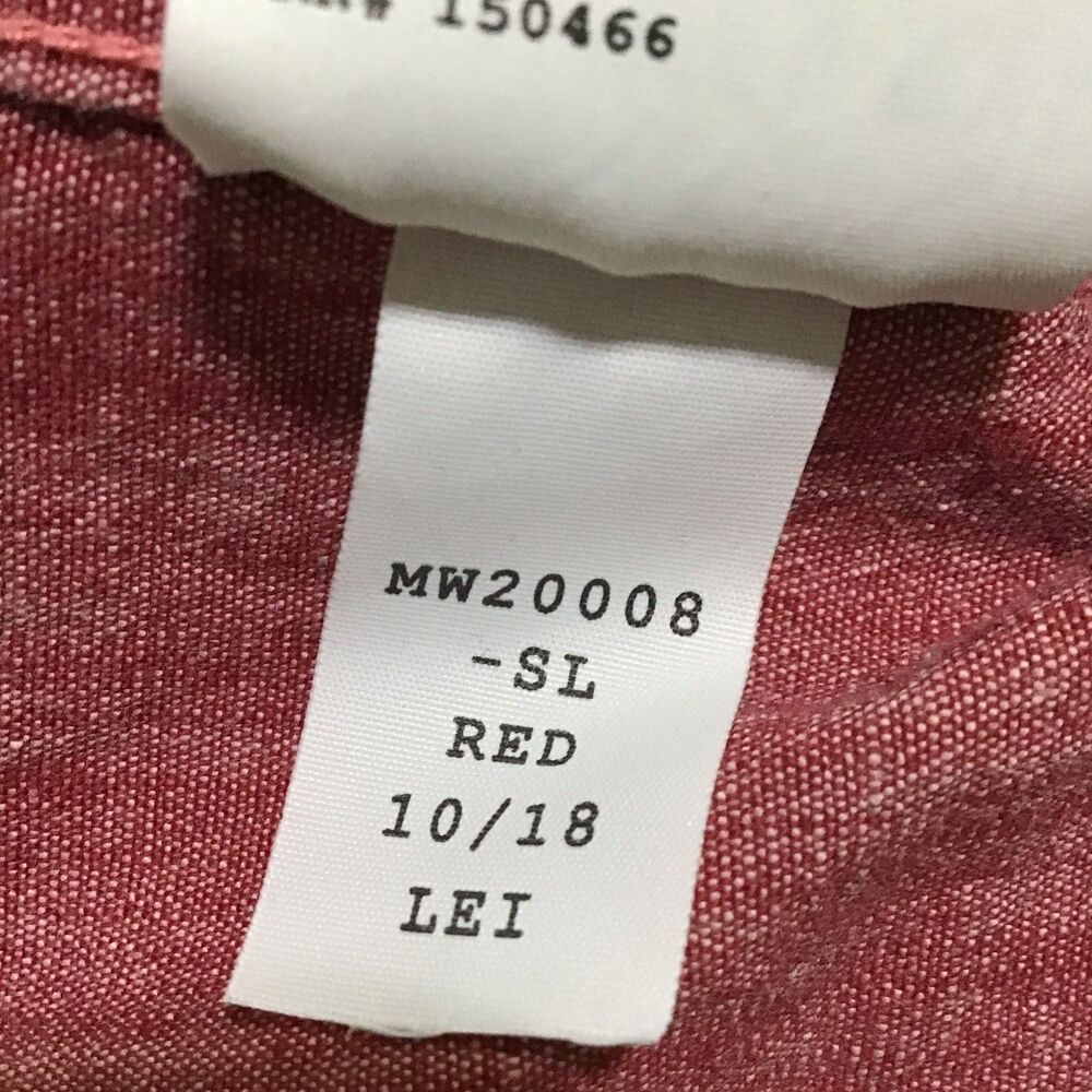Hawker Rye Slim Red Button-Down Shirt Large - Picture 8 of 8